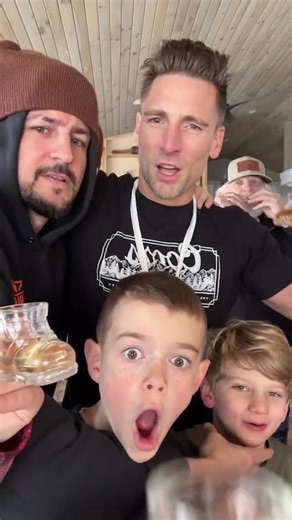 Tyler Hynes on Instagram: "2025 Xmas/moms Bday BOOT SHOT TRADITION 🥾🥃✨🤍 To old friends To new friends Till the bitter end Here’s to you friends"