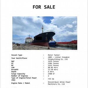 1.1K views · 11 reactions |  For Sale: 88 Meters Motor Tanker✨ Engineered for performance, safety, and durability. INQUIRE NOW❗ Learn more about our services and contact us here: www.stoneworkscorp.com ssipglobal@gmail.com Call us at: 09175262732 #stoneworksspecialist #vessel | Stoneworks Specialist | Facebook