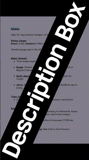 Notes of Transport And Communication Class 12 | Geography | Notes | Class 12