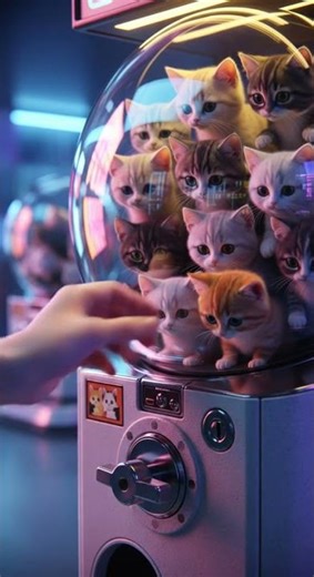 Mini máquina de gatitos 🐱 💖 descubre los momentos más tiernos #cats #cute #gatos