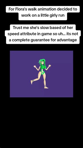 Everron- Flora girly run animation #indiegame #gamedev #indiedev #fightinggame #wakuwaku7