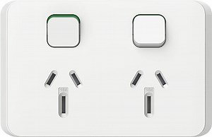 Clipsal Iconic Double Powerpoint 15A | 3025/15-VW