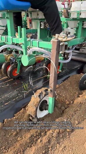 Tractor Mounted 41 Rows Transplanter | Mulching, Watering & Planting in One Pass