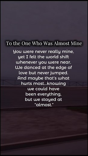 36K views · 722 reactions | Some loves don’t break… they just never get the chance to fully bloom. #AlmostLove #UnfinishedStories #WhatIfs #LoveStory #LoveLetters #SoulMate | Letters for You: Love, Healing & Connection | Facebook
