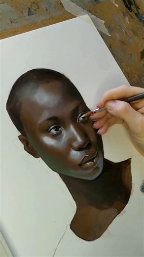 Mastering Dark Skin Tones: Gouache/Acrylic Portrait Tutorial