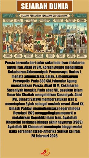 SEJARAH PERGANTIAN KEKUASAAN DI PERSIA (IRAN) DARI MASA KE MASA | SEJARAH DUNIA | Bale Buku Bekas