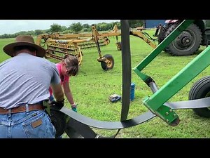 Putting A New Belt On A John Deere 467 Round Baler