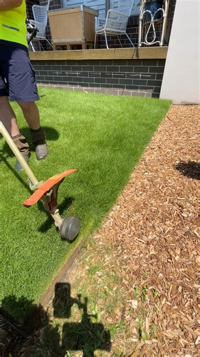 Most Satisfying Lawn Edging You’ll See Today! #guaranteed #satisfying | Tim The Lawnmower Man