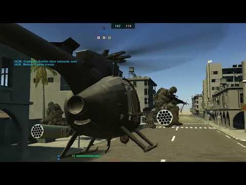 Battlefield 2: "Urban Raid v 2.0" - flown with one of my Littlebird addons and use of head tracking