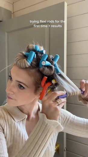 #flexirods #heatlesscurls #hairtok | Flexi Rod Curls