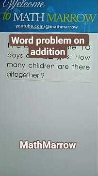 How to solve the given word problem on addition @MathMarrow