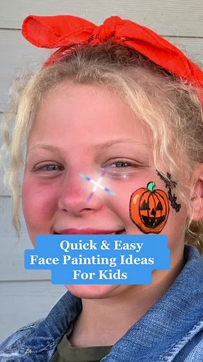 Quick and easy face painting ideas for kids with free download of face painting tattoo ideas #welcometonanas #facepainting #halloweenmakeup #kidsparty