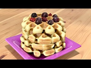 Fluffy Chewy Matcha Mochi Waffles [EASY & DELICIOUS] | 抹茶麻糬餅 [簡易美味]