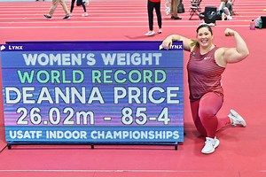 Athletics: Price sets world record in women's weight throw at US Indoors