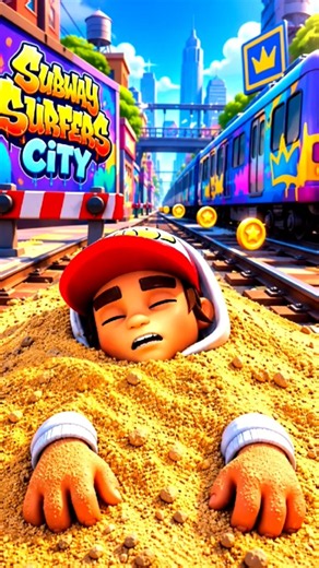 😱 Jake Got Buried in Sand! 😭🔥 | Subway Surfers #shorts #subwaysurfers #gaming