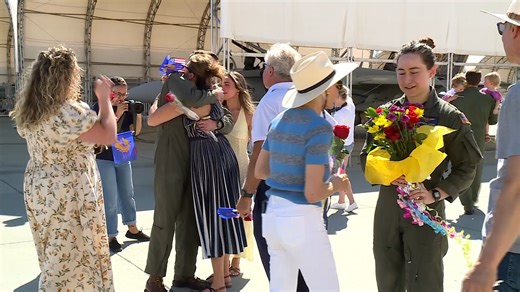 Carrier Air Wing 2 returned to Naval Air Station Lemoore on Tuesday after a nine-month deployment to the Western Pacific and Middle East regions. MORE DETAILS: https://bit.ly/3UWskVR | FOX26