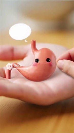 Cute Stomach Talks About Overeating 🍟🌶 | Healthy Eating Tips #shortvideo