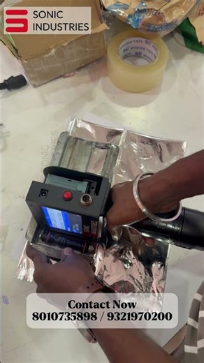 Sonic Industries 12.7mm Handheld Printer | Printing on Plastic Pouches | Metal Body Inkjet Printer