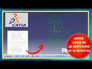 How To: CATIA 2D Sketching Practice for Beginners | CATIA 2023