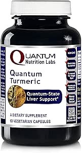 Quantum Nutrition Labs Turmeric - Turmeric Capsules, Turmeric Curcumin Supplement, Liver Support, 500 mg of Curcuma Per Capsule - 60 Vegetarian Capsules