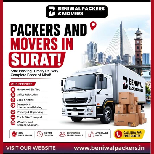 Beniwal Packers And Movers | Packer And Movers in Surat | House Shifting Service in Surat
