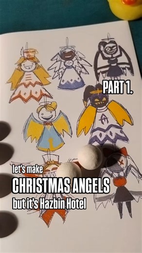 gumova_kaczka on Instagram: "✂️🦆 It's beginning to look a lot like Christmas 👀 Some Hazbin angels before the next Hazbin doll. *** #hazbinhotelfanart #hazbinhotel #dollmaking #dollmaker #spindlehorsetoons #spindlehorsetoonsfanart #vivziepop #vivziepopfanart #abelhazbinhotel #lutehazbinhotel #adamhazbinhotel #lucifer #chrostmasdecorations *** hashtags maybe don't work but i believe in the power of friendship and random number generator xxdd 🌈🦆"