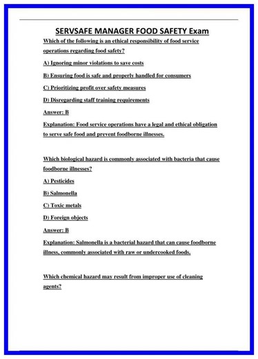 SERVSAFE MANAGER FOOD SAFETY Exam 636x882