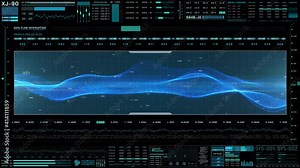 HUD Intelligent Futuristic GUI Cyber Technology 4K Motion. Fluid Flexible Form Digital Infographic Screen Template. Stock Video