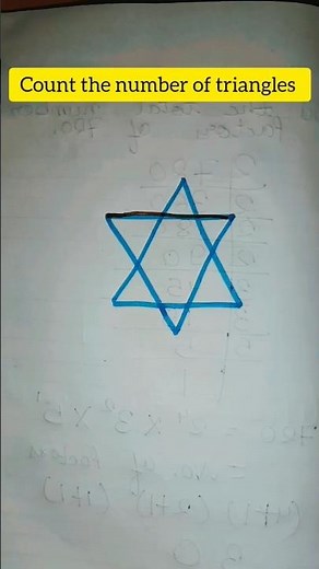 Counting the number of Triangles in a Star#Maths Trick#Shorts