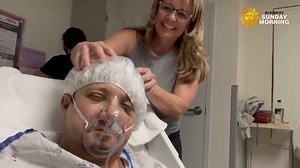 32K views · 1.3K reactions | Actor Jeremy Renner posted a video to Twitter on Thursday of a hospital "spa day" during his recovery from a traumatic injury while plowing snow. In the video, Renner is heard saying it was his first shower "in a week or so" as he received a head massage. https://cbsn.ws/3jUpAsT | CBS Sunday Morning | Facebook