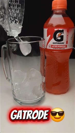 🥶 Ice + Gatorade Tropical Fruit Pour 🍊 | Super Refreshing ASMR Drink #trendingshorts