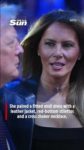 Melania Trump dons edgy look for UFC fight 🖤#trump #donaldtrump #whitehouse