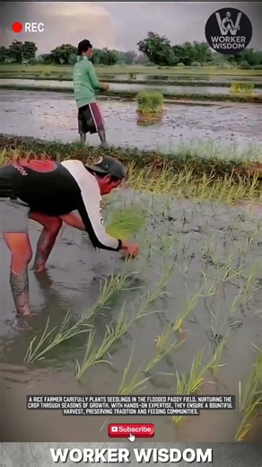 Rice Planting Process | Workers Planting Paddy in the Field #workwonders #farming