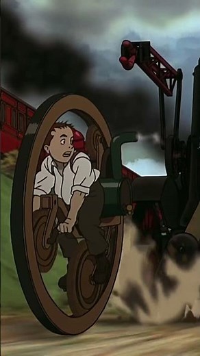 STEAMBOY – Ray Tries to Escape a Sticky Situation on His Bike (Scene)