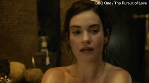 The Pursuit Of Love: Lily James strips naked as bold Linda Radlett