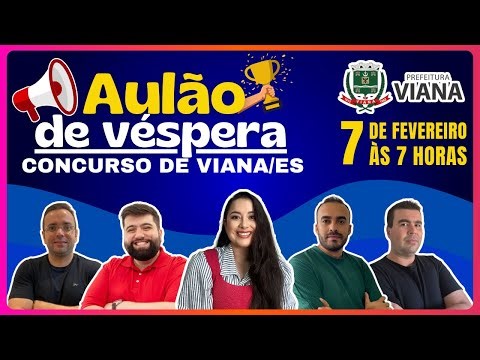 REVISÃO DE VÉSPERA PARA VIANA/ES 2026 - Instituto Consulplan