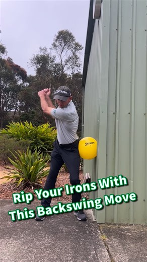 You will Rip Your Irons with this backswing move. Learn to rotate your hips and remain stable in the backswing, rather than swaying or tilting. . @glenhaynesgolf @ganns.pga @redbellyactive #golfsway #golfdrills #golfdrill #backswingdrill #golfbackswing | Aussie Golf Pros