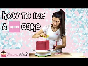 HOW TO ICE A SHEET CAKE / SQUARE CAKE | lovesome sweets