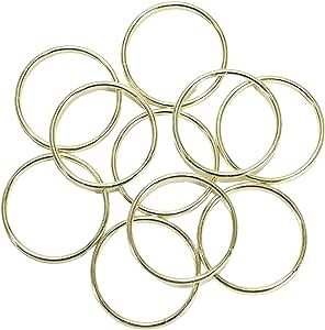 2 Inch Gold Metal Ring Bulk Pack 10 Pieces
