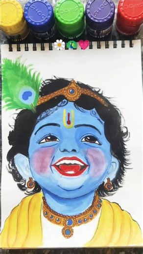 Little Krishna Drawing💗🦚🎨 #shorts #drawing #krishna #art