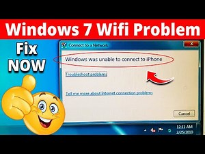Fix - Windows Was unable to connect to wifi Windows 7 Problem⚡⚡ | PC WiFi Problem