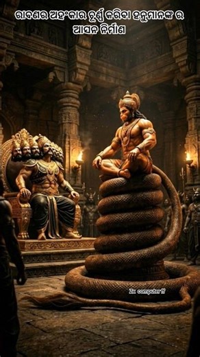 ରାବଣର ଅହଂକାର ଚୂର୍ଣ୍ଣ କରିବା ପାଇଁ ହନୁମାନଙ୍କ ଆସନ ନିର୍ମାଣ 🙏🏻🙏🏻#hanuman#ram#jagannath#trendingshorts