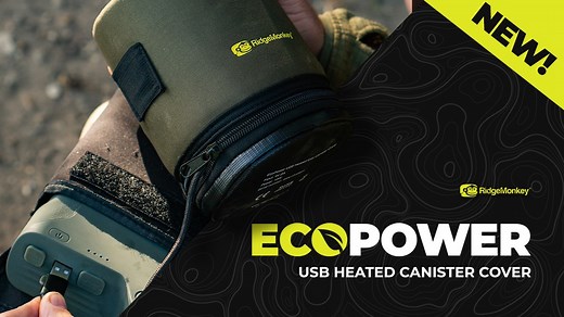 NEW EcoPower USB Heated Gas Canister Cover! 🍃 Power your adventure with the RidgeMonkey EcoPower USB Heated Gas Canister Cover: designed to fit all common 440-500 size butane/propane mixture camping gas canisters, the USB-powered heater coil will gently warm your gas canister enabling efficient use of every last drop of fuel even in the coldest conditions. Weather-resistant wipe clean neoprene outer with duo elasticated spoon straps and zipped PVC wipe clean lower section. 5V 2A USB input provi