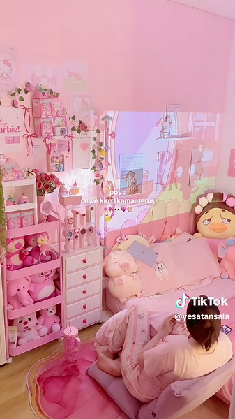 🌸🌙 #kamarpink #kamaraesthetic #roomtour #roomdecor #pinkroom