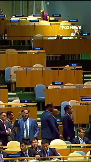 WATCH: Applause breaks out at UN as delegates walk out of Netanyahu speech #shorts