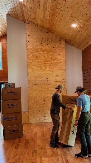 @genstonediy so impressed with the realistic look and quality. #logcabin #diy #fireplace #stone #cabin | The Roaming Lions