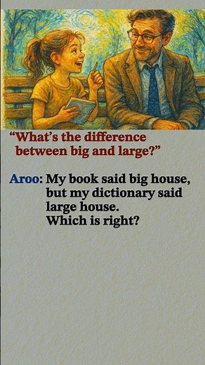 Big vs. Large: Which One Should You Use? 🤔 #english #learnenglish #vocabulary #englishlesson #esl