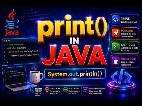 Print() In Java | Display Output In Java | System.out.println() In Java