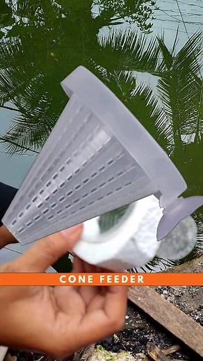 Cone feeder for fish 😅 #fishconefeeder #conefeederDIY #fishkeepinghobby | Arthur Fishmaker