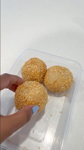 🥢 Chinese Sesame Balls (Jian Dui) | Crispy Sesame Shell & Sweet Red Bean Filling🫘